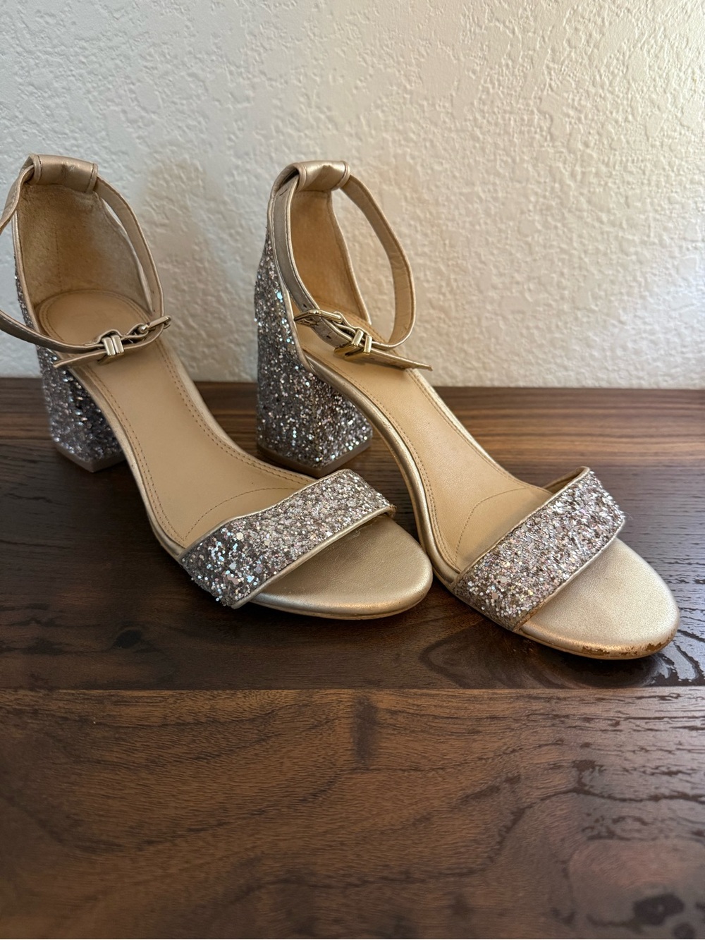Gianni Bini Glitter Block Heels